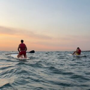 Lever de soleil sur les paddles à Rio de Janeiro